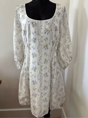 H&M Brock Collection 100%cotton  floral mini dress